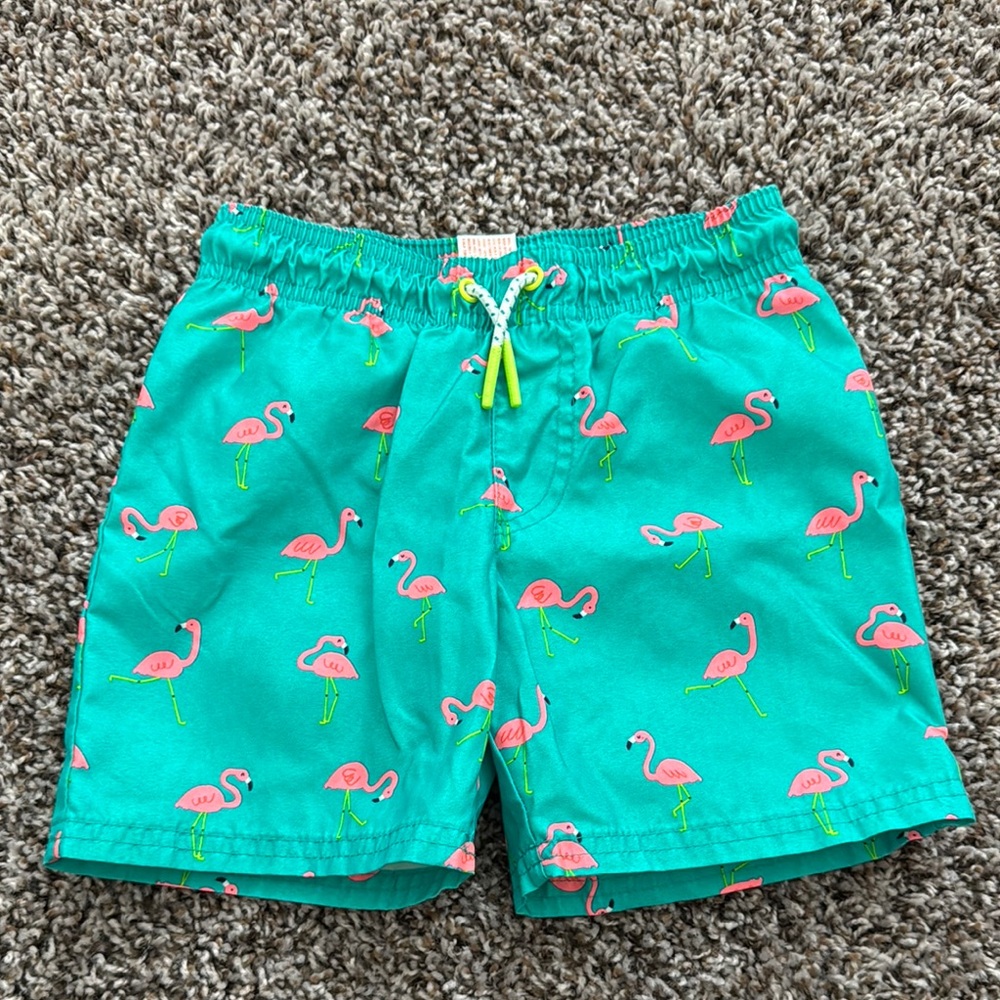 Cat and Jack flamingo swim trunks